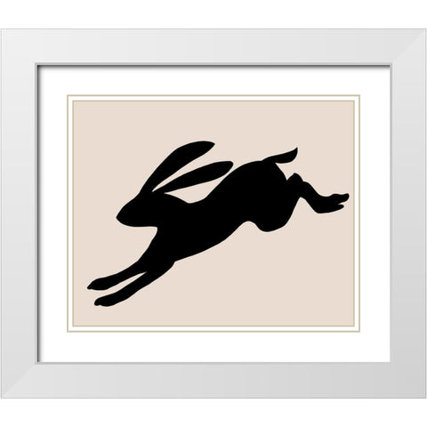 Animal Sprinter II White Modern Wood Framed Art Print with Double Matting by Green, Jacob