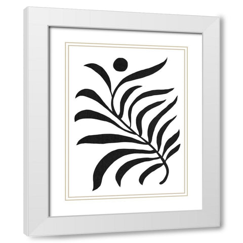 Matisse Fern I White Modern Wood Framed Art Print with Double Matting by Green, Jacob