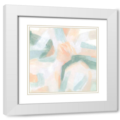 Liquid Segment I White Modern Wood Framed Art Print with Double Matting by Vess, June Erica