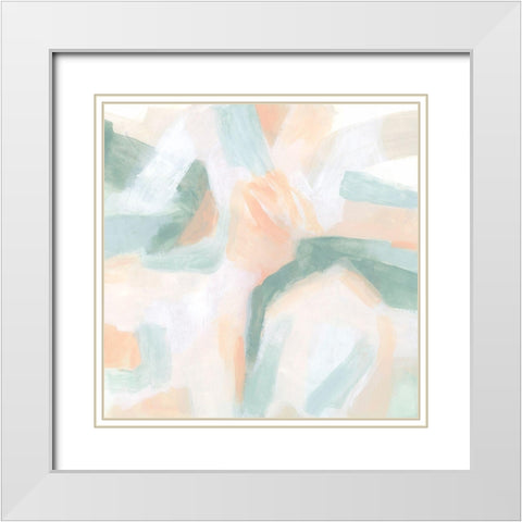 Liquid Segment I White Modern Wood Framed Art Print with Double Matting by Vess, June Erica