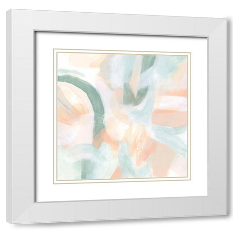 Liquid Segment II White Modern Wood Framed Art Print with Double Matting by Vess, June Erica