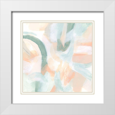 Liquid Segment II White Modern Wood Framed Art Print with Double Matting by Vess, June Erica