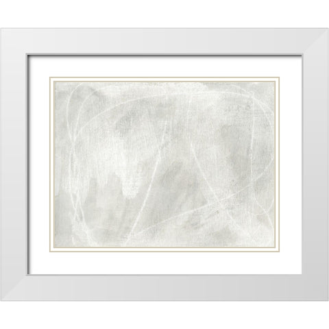 Stone Shadows II White Modern Wood Framed Art Print with Double Matting by Vess, June Erica