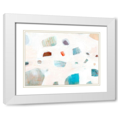 Washed Stone I White Modern Wood Framed Art Print with Double Matting by Warren, Annie