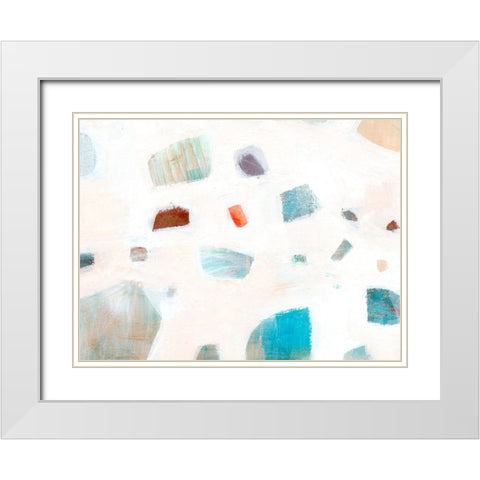 Washed Stone I White Modern Wood Framed Art Print with Double Matting by Warren, Annie
