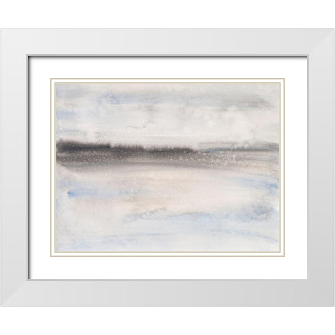 Coastal Impression I White Modern Wood Framed Art Print with Double Matting by Holland, J.