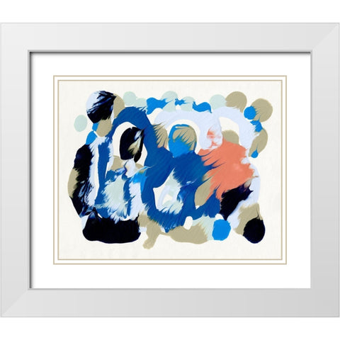 Legato I White Modern Wood Framed Art Print with Double Matting by Caroline, Emma