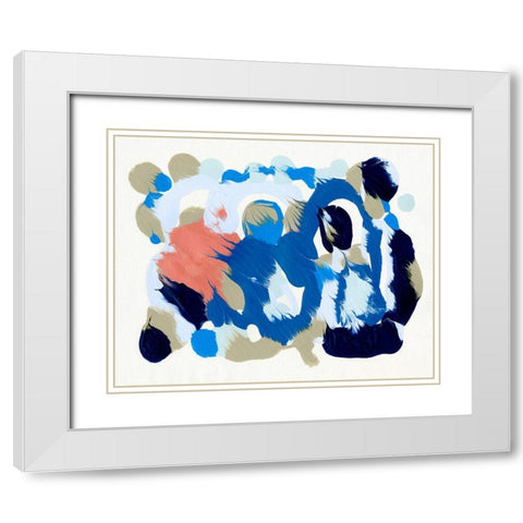 Legato II White Modern Wood Framed Art Print with Double Matting by Caroline, Emma