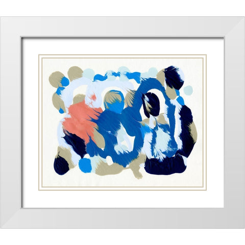 Legato II White Modern Wood Framed Art Print with Double Matting by Caroline, Emma