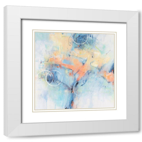 Orb II White Modern Wood Framed Art Print with Double Matting by OToole, Tim