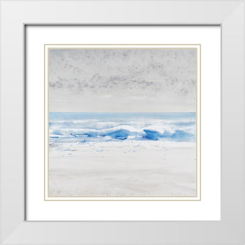 Whitewater II White Modern Wood Framed Art Print with Double Matting by OToole, Tim