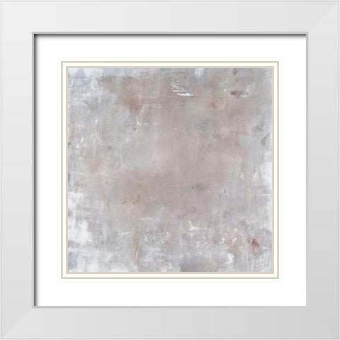 Subtle Texture II White Modern Wood Framed Art Print with Double Matting by OToole, Tim