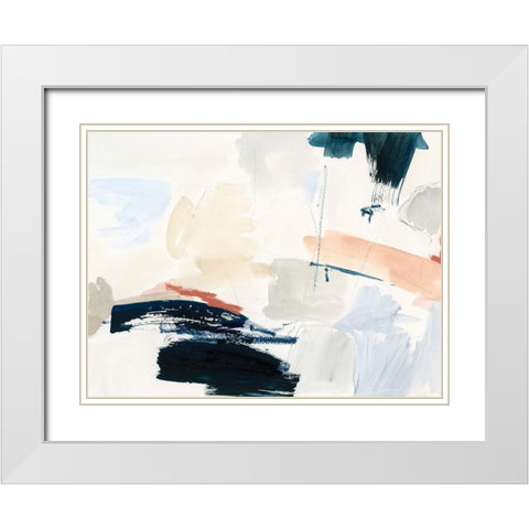 Marine Swash II White Modern Wood Framed Art Print with Double Matting by Barnes, Victoria