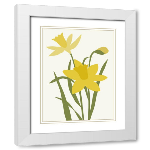 Graphic Botanic II White Modern Wood Framed Art Print with Double Matting by Barnes, Victoria