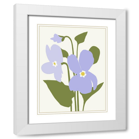 Graphic Botanic III White Modern Wood Framed Art Print with Double Matting by Barnes, Victoria