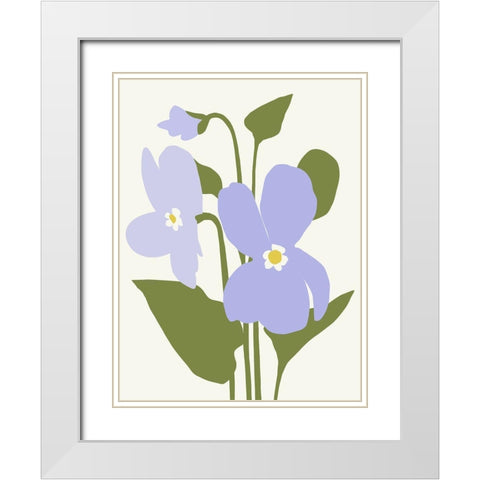 Graphic Botanic III White Modern Wood Framed Art Print with Double Matting by Barnes, Victoria
