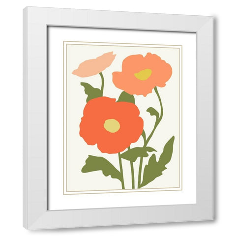 Graphic Botanic IV White Modern Wood Framed Art Print with Double Matting by Barnes, Victoria