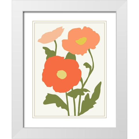 Graphic Botanic IV White Modern Wood Framed Art Print with Double Matting by Barnes, Victoria