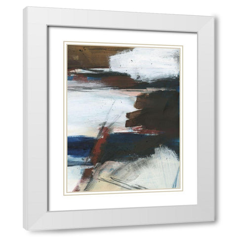 Raw Sienna Horizon I White Modern Wood Framed Art Print with Double Matting by Vess, June Erica
