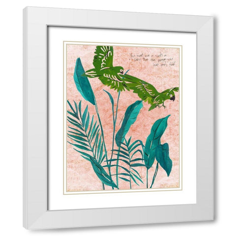 The Tropical Song I White Modern Wood Framed Art Print with Double Matting by Wang, Melissa