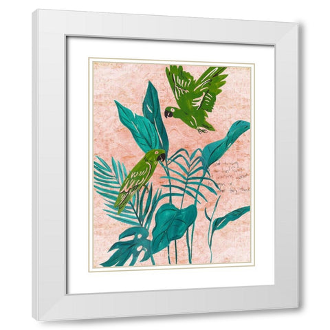 The Tropical Song II White Modern Wood Framed Art Print with Double Matting by Wang, Melissa