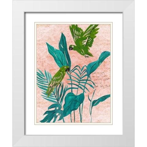 The Tropical Song II White Modern Wood Framed Art Print with Double Matting by Wang, Melissa