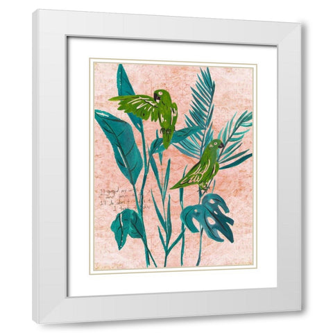 The Tropical Song III White Modern Wood Framed Art Print with Double Matting by Wang, Melissa