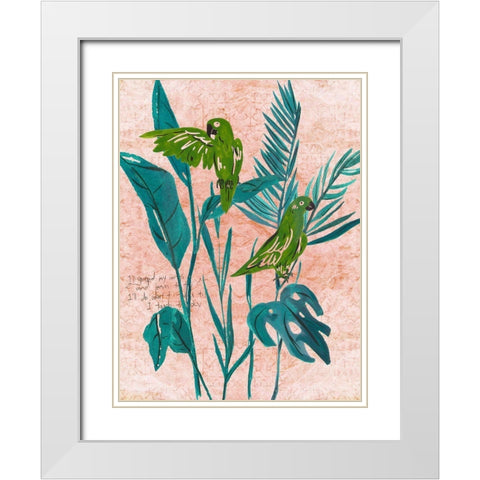The Tropical Song III White Modern Wood Framed Art Print with Double Matting by Wang, Melissa