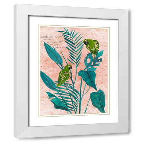 The Tropical Song IV White Modern Wood Framed Art Print with Double Matting by Wang, Melissa