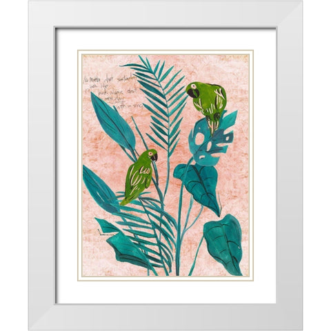 The Tropical Song IV White Modern Wood Framed Art Print with Double Matting by Wang, Melissa