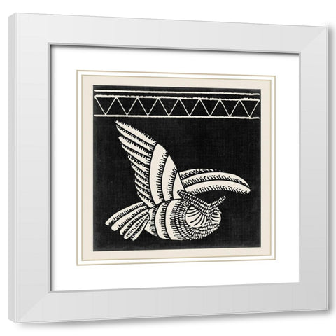 The Owl II White Modern Wood Framed Art Print with Double Matting by Wang, Melissa