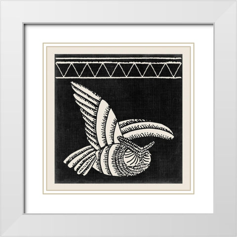The Owl II White Modern Wood Framed Art Print with Double Matting by Wang, Melissa