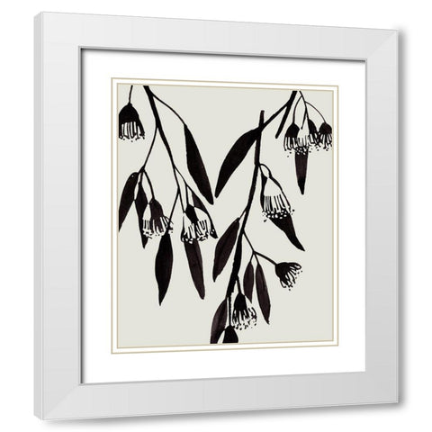 Wind Sway I White Modern Wood Framed Art Print with Double Matting by Wang, Melissa
