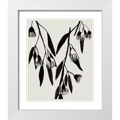 Wind Sway I White Modern Wood Framed Art Print with Double Matting by Wang, Melissa