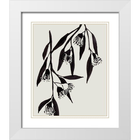 Wind Sway II White Modern Wood Framed Art Print with Double Matting by Wang, Melissa
