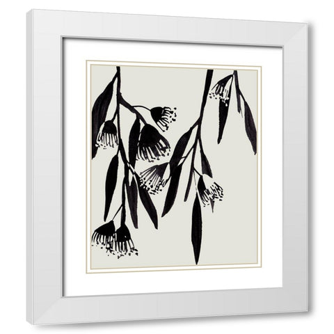 Wind Sway III White Modern Wood Framed Art Print with Double Matting by Wang, Melissa