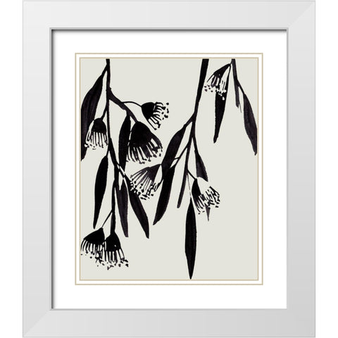 Wind Sway III White Modern Wood Framed Art Print with Double Matting by Wang, Melissa