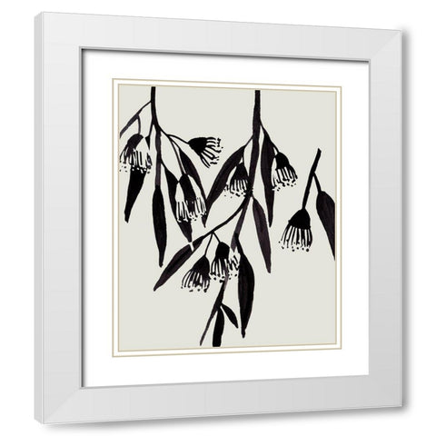 Wind Sway IV White Modern Wood Framed Art Print with Double Matting by Wang, Melissa