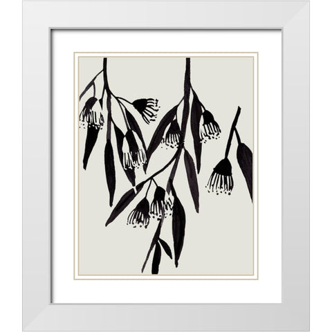 Wind Sway IV White Modern Wood Framed Art Print with Double Matting by Wang, Melissa