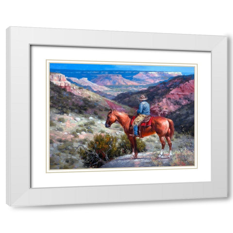 Mighty Pretty Spot White Modern Wood Framed Art Print with Double Matting by Sorenson, Jack