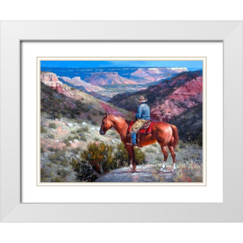 Mighty Pretty Spot White Modern Wood Framed Art Print with Double Matting by Sorenson, Jack