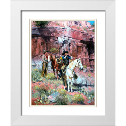 A Long Ways Off White Modern Wood Framed Art Print with Double Matting by Sorenson, Jack