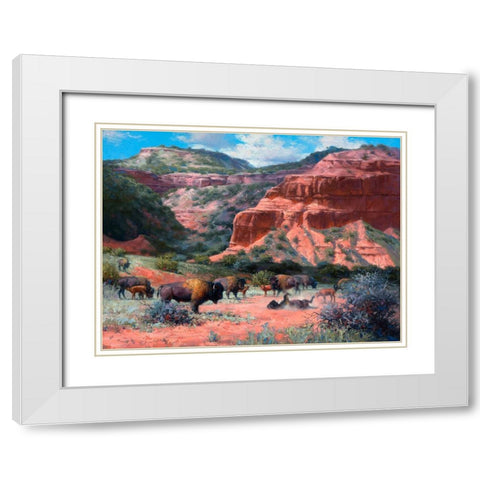Caprock Canyon White Modern Wood Framed Art Print with Double Matting by Sorenson, Jack