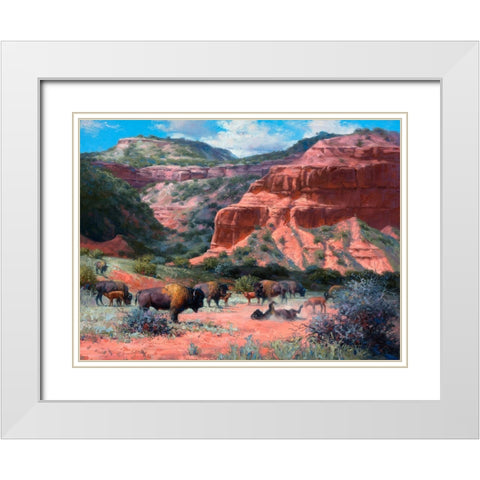 Caprock Canyon White Modern Wood Framed Art Print with Double Matting by Sorenson, Jack
