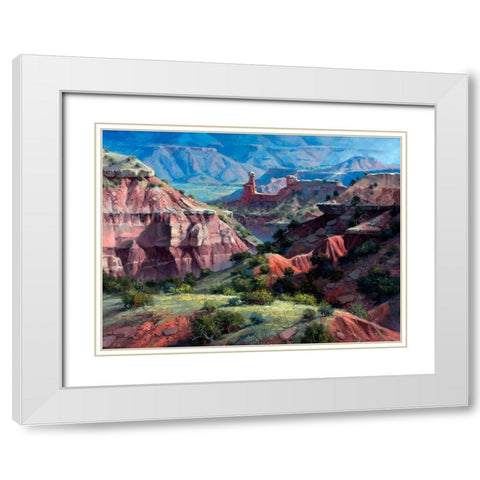 Classic Palo Duro White Modern Wood Framed Art Print with Double Matting by Sorenson, Jack
