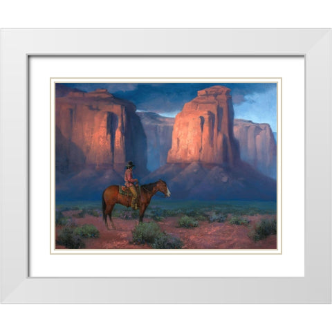 The Spell of Monument Valley White Modern Wood Framed Art Print with Double Matting by Sorenson, Jack