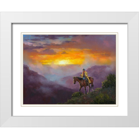 Morning Mist White Modern Wood Framed Art Print with Double Matting by Sorenson, Jack