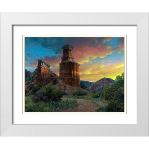 Spell of the Palo Duro White Modern Wood Framed Art Print with Double Matting by Sorenson, Jack
