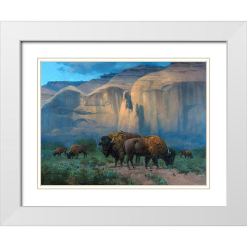 The Classic West White Modern Wood Framed Art Print with Double Matting by Sorenson, Jack