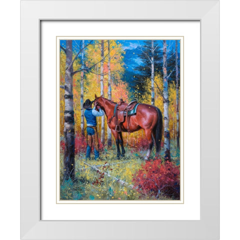 High Country Color White Modern Wood Framed Art Print with Double Matting by Sorenson, Jack